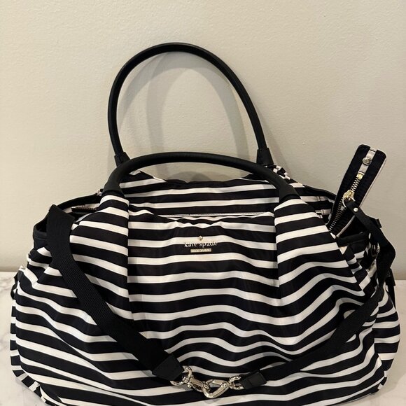 Kate Spade Nylon Diaper Bag Stripe Includes Changing Mat - Picture 1 of 4